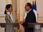 Aung San Suu Kyi reçue à l'Elysée